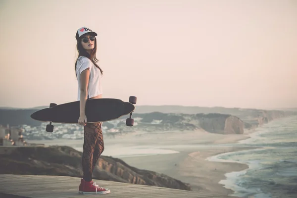 Menina patinadora — Fotografia de Stock