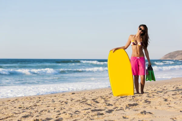 女性 bodyboarder — 图库照片