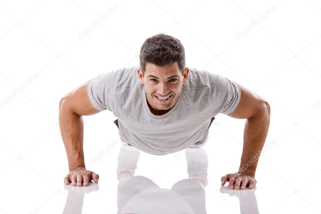 Man making pushups