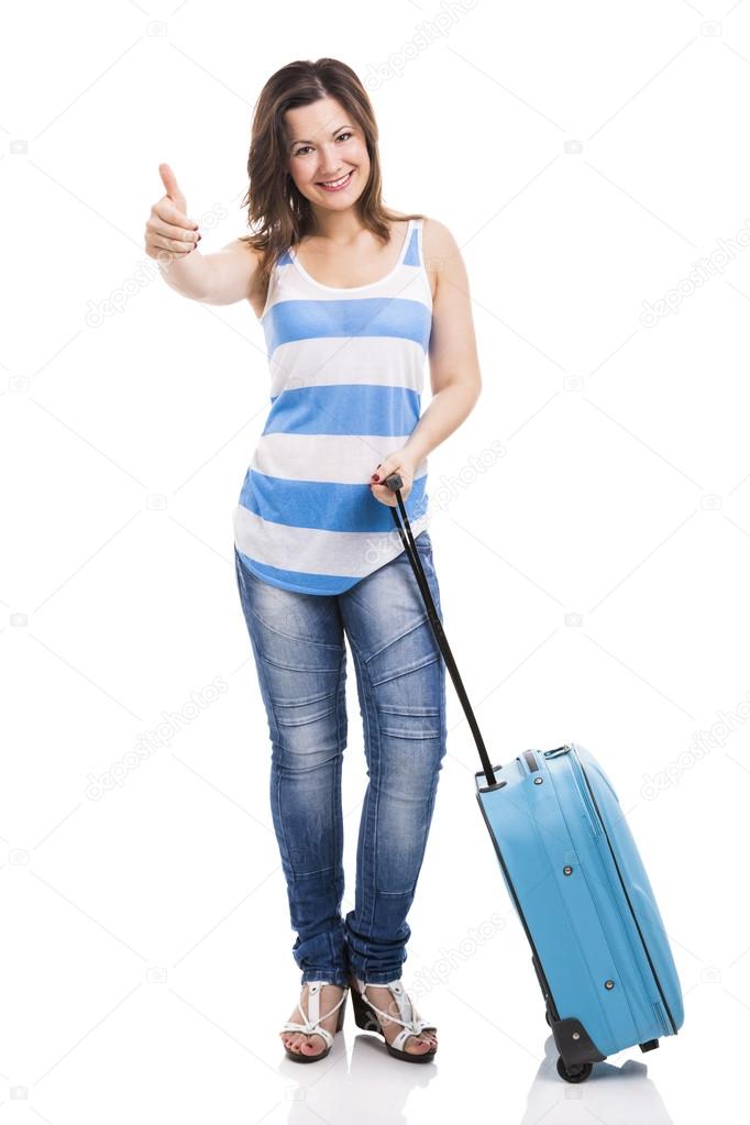 Woman  ready for travel
