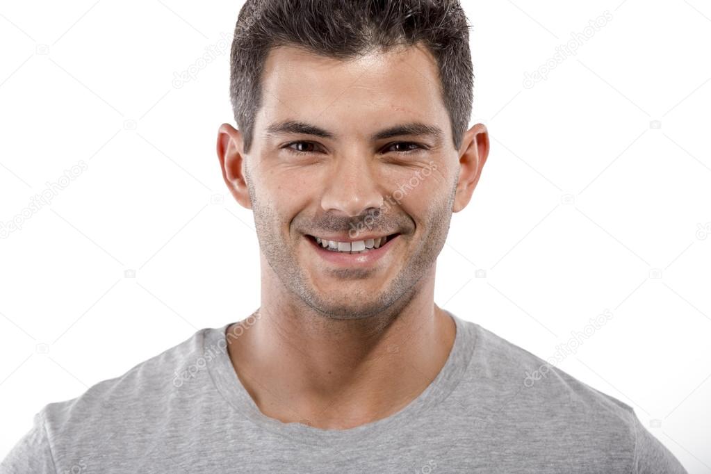 Handsome latin man smiling