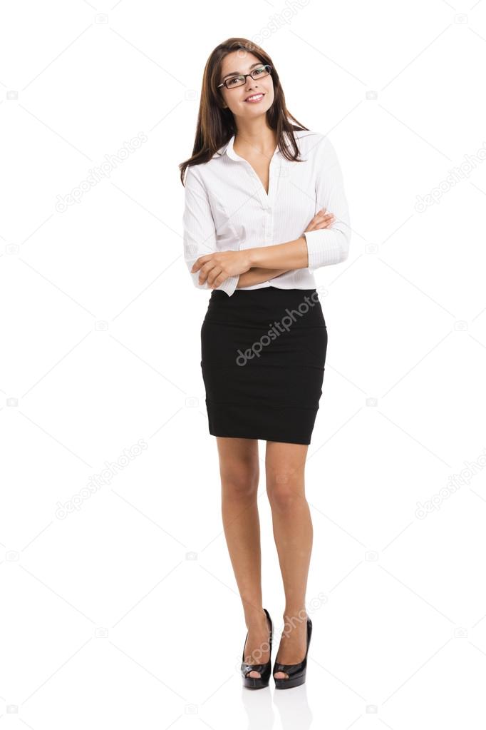 Business woman thinking