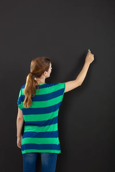 Writing on a chalkboard — Stock Photo, Image