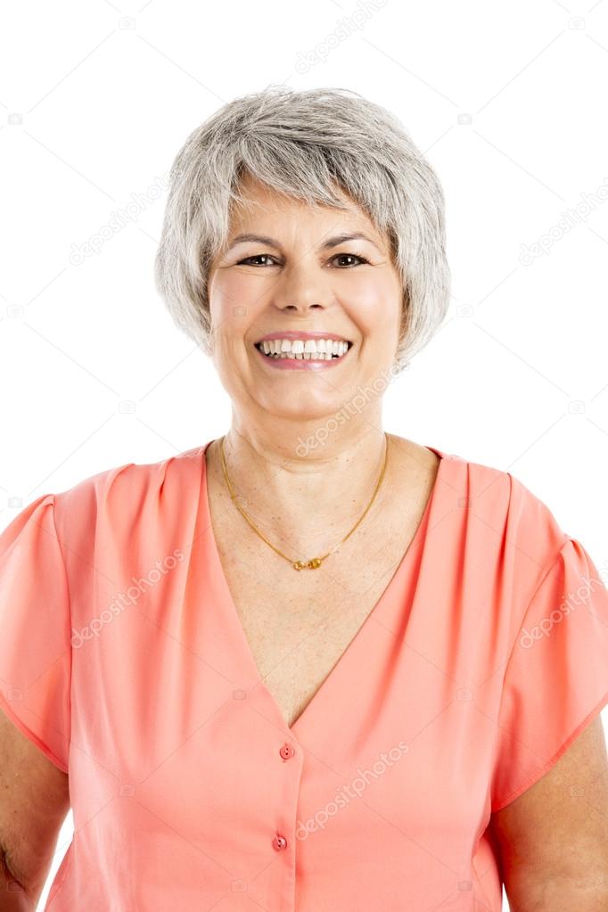 Happy old woman