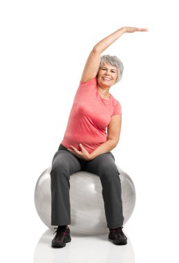 Fiitness yaşlı kadın