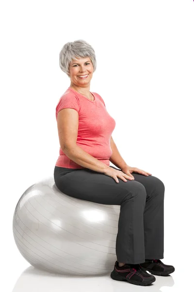 Fiitness old woman — Stock Photo, Image