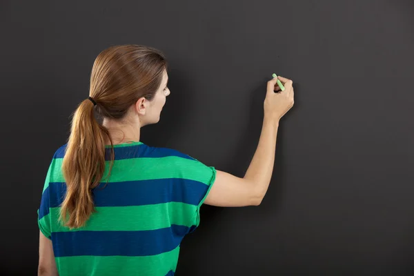 Writing on a chalkboard — Stock Photo, Image