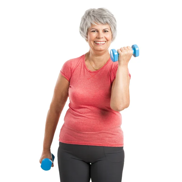 Fiitness old woman — Stock Photo, Image