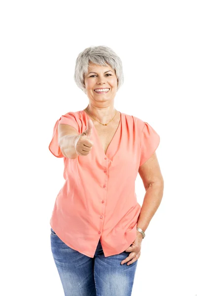 Positive old woman — Stock Photo, Image