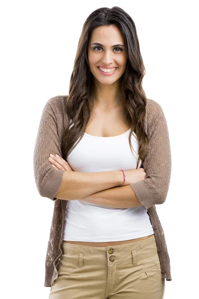 Beautiful woman smiling — Stock Photo, Image