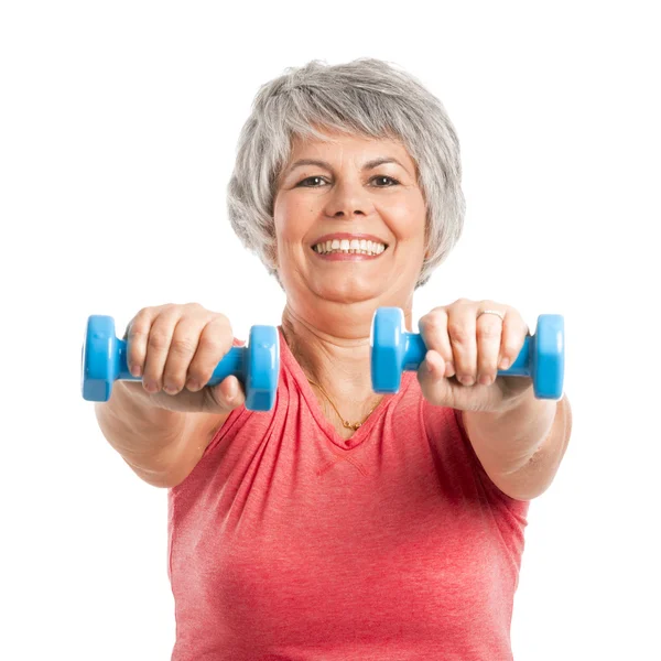 Fiitness old woman — Stock Photo, Image