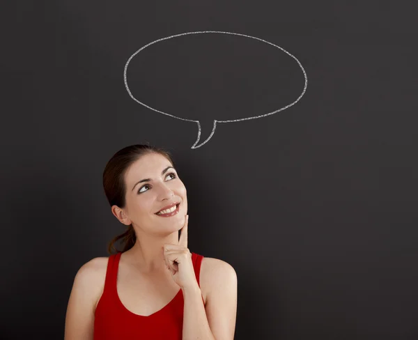 Young woman thinking Royalty Free Stock Photos