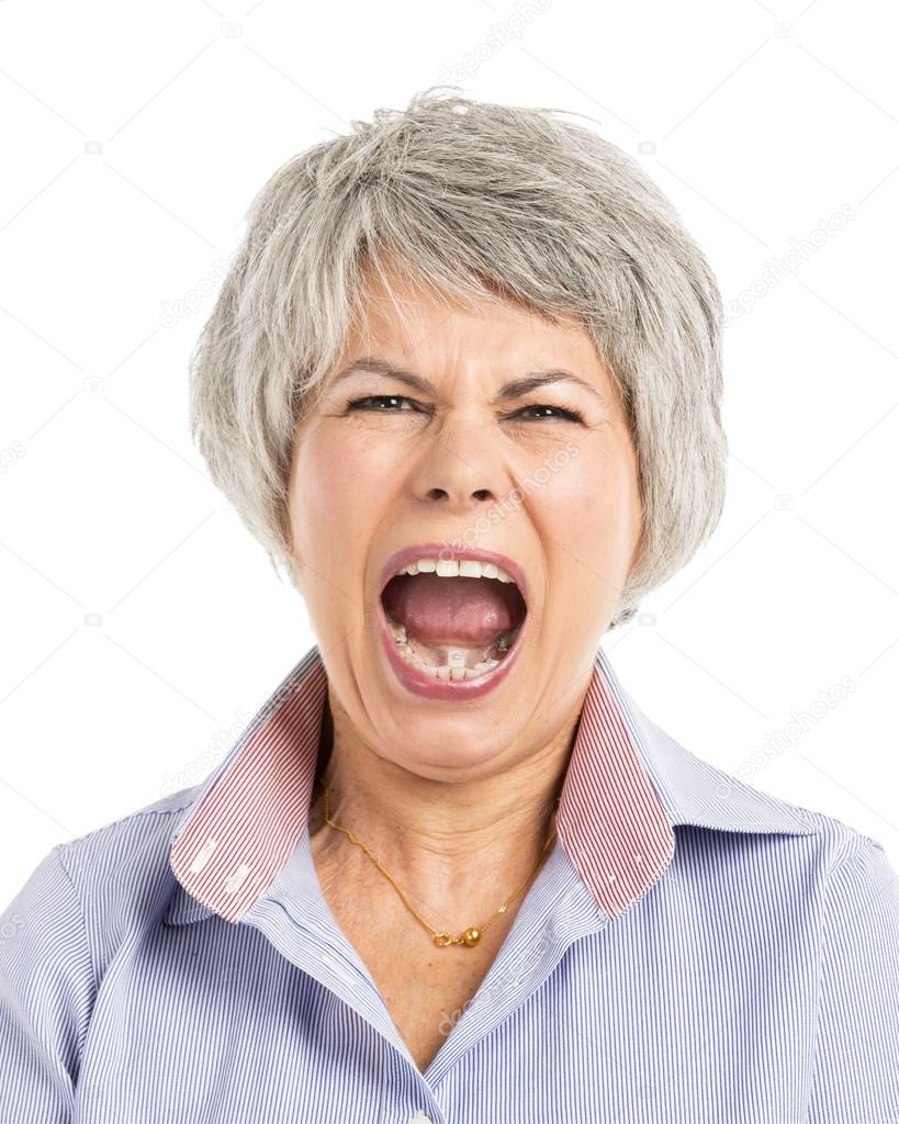 Yelling Expression — Stock Photo © ikostudio 54810539