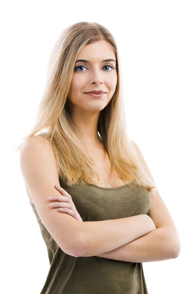 Mulher bonita sorrindo — Fotografia de Stock