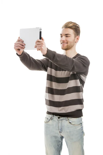 Νεαρός άνδρας λαμβάνοντας μια selfie — Φωτογραφία Αρχείου