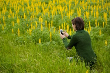 Bir cep telefonu ile fotoğraf çekimi