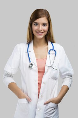 güzel genç kadın doktor