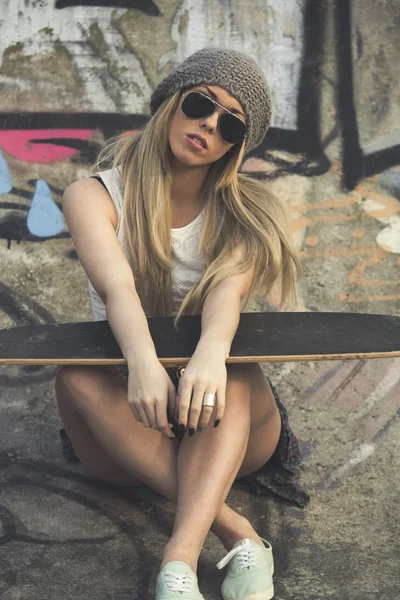 Skater Girl — Fotografie, imagine de stoc