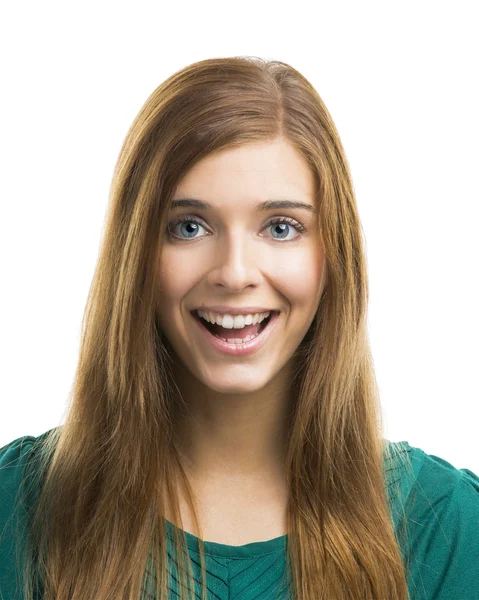 Beautiful young woman smiling — Stock Photo, Image