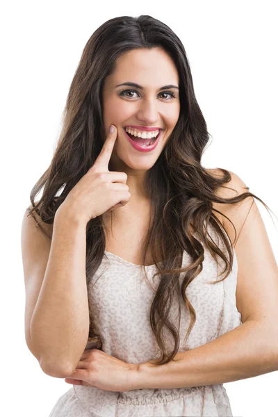 Mulher bonita sorrindo — Fotografia de Stock