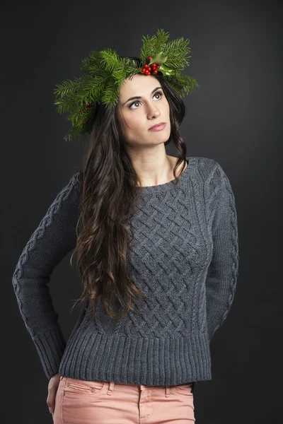 Cristmas Mode Mädchen — Stockfoto