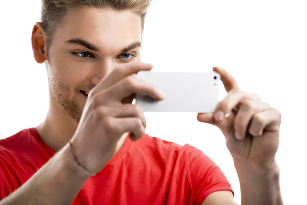 Fiatal ember vesz egy selfie — Stock Fotó