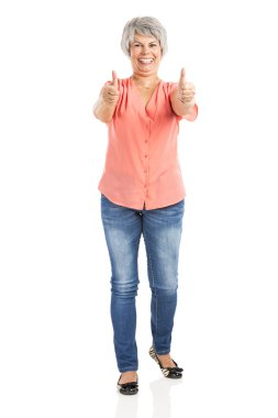 Pozitif yaşlı kadın