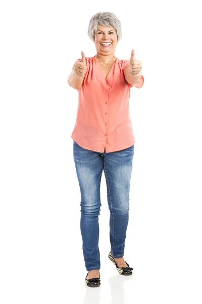 Positive old woman — Stock Photo, Image