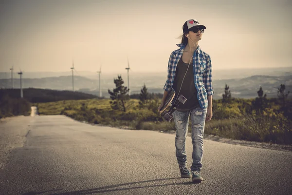 Skate menina — Fotografia de Stock