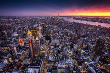 New York şehrinin Üstten Görünüm