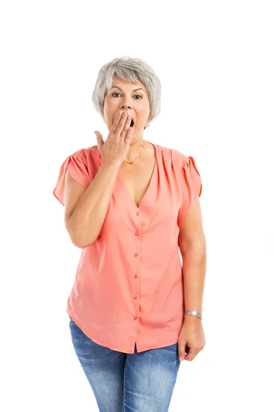 Surprised old woman — Stock Photo, Image