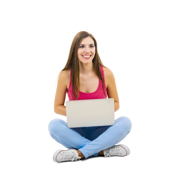 Woman Woking with a laptop Stock Photo