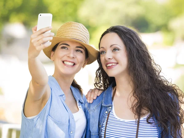 A Selfie durante as férias — Fotografia de Stock