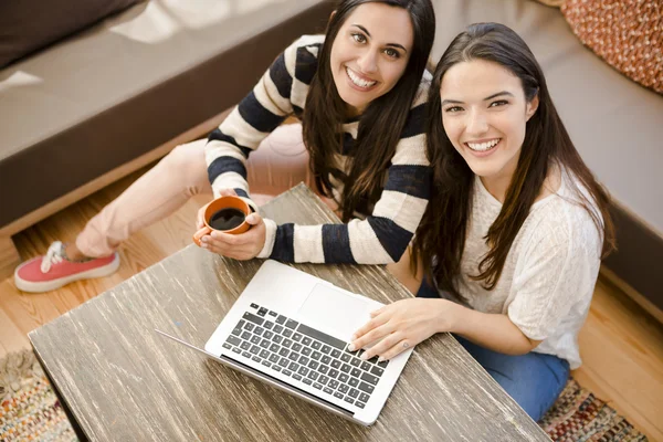 Melhores amigos estudando — Fotografia de Stock