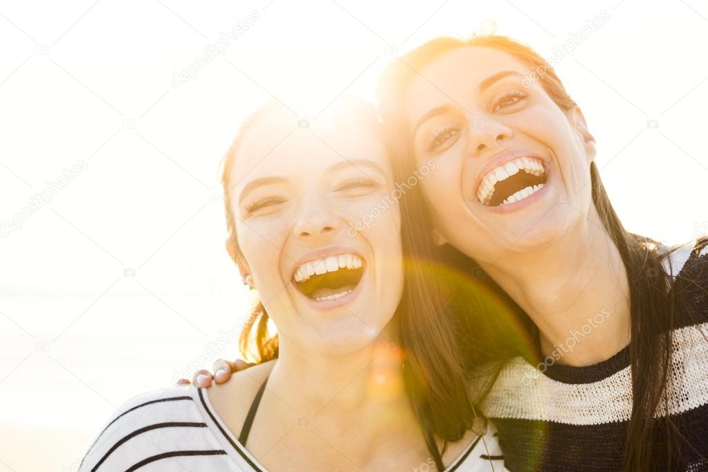 Best friends laughing