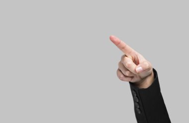 Hava için gösteren bir el