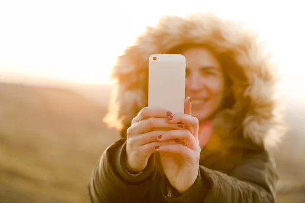 Woman making a selfie — Stock Photo, Image