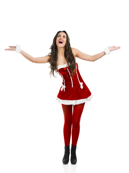 Beautiful and sexy santa woman — Stock Photo, Image