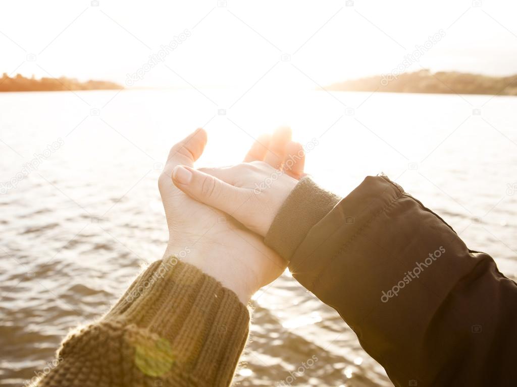 Couple wishing love forever