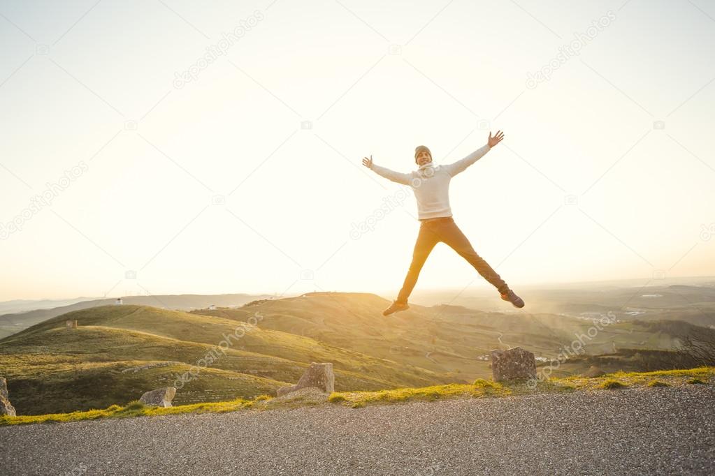 Happy Man jumping