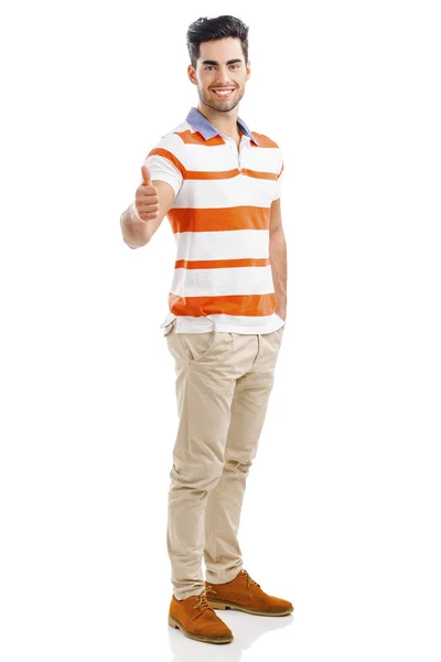 Handsome man with thumb up — Stock Photo, Image