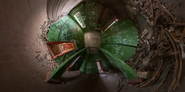 Abandoned hall panorama — Stock Photo, Image