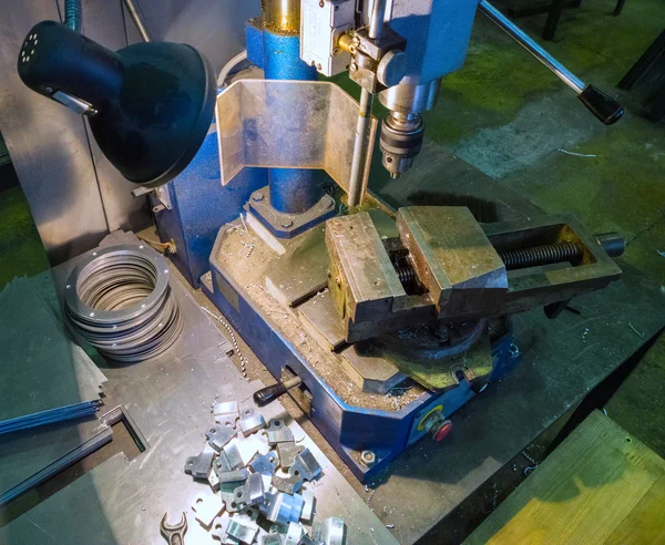 Drilling locksmith workplace — Stock Photo, Image
