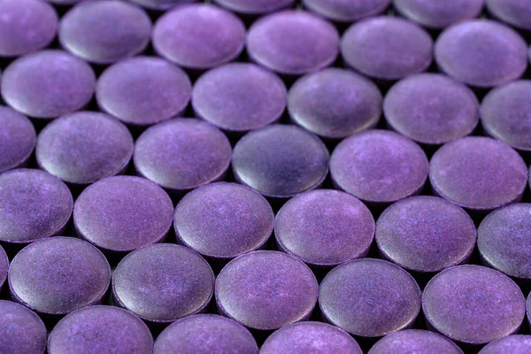 Close Background Many Purple Organic Powder Tablets Laid Tight One — Stock Photo, Image