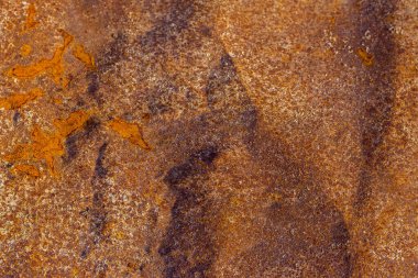 turuncu paslı, seçici odaklı demir kaplama