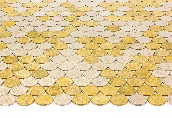 One Russian Rubl Coins Flat Tile Background Perspective White Background — Stock Photo, Image