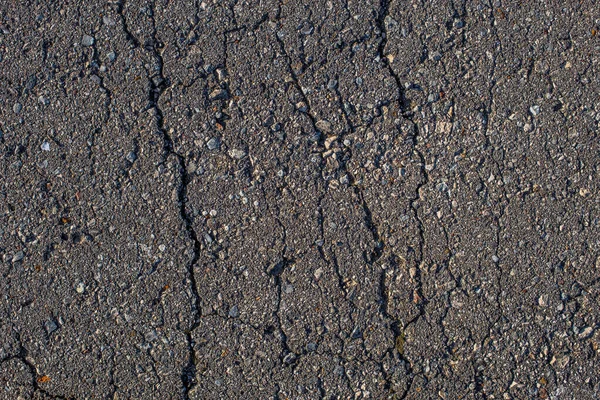 Cracked Flat Asphalt Texture Hard Direct Sunlight — Stock Photo, Image