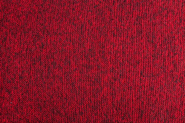 Melange vermelha e preta textura de malha e fundo plano — Fotografia de Stock