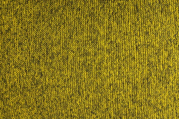 Yellowand black melange knitted texture and flat background — Stock Photo, Image