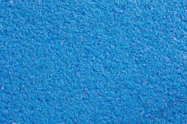 Vollbild-Hintergrund und Textur von blauem Kupfersulfat-Granulat - Nahaufnahme — Stockfoto